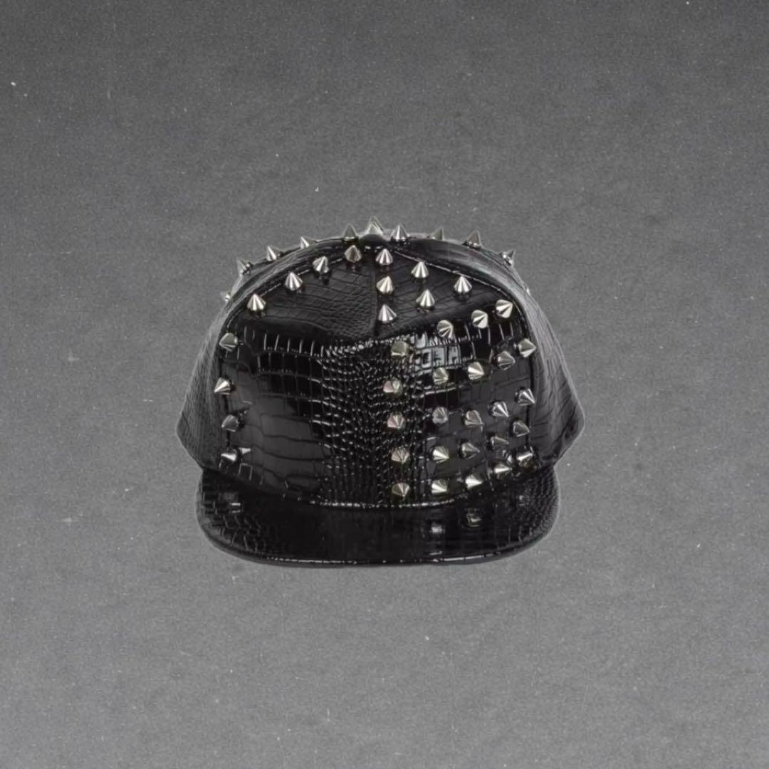 帽子 crocodile leather studs cap opium y2k