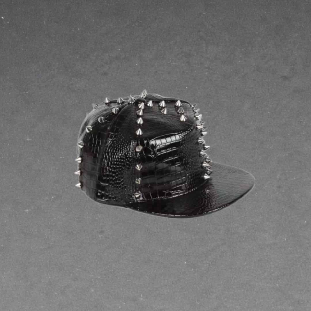 帽子 crocodile leather studs cap opium y2k