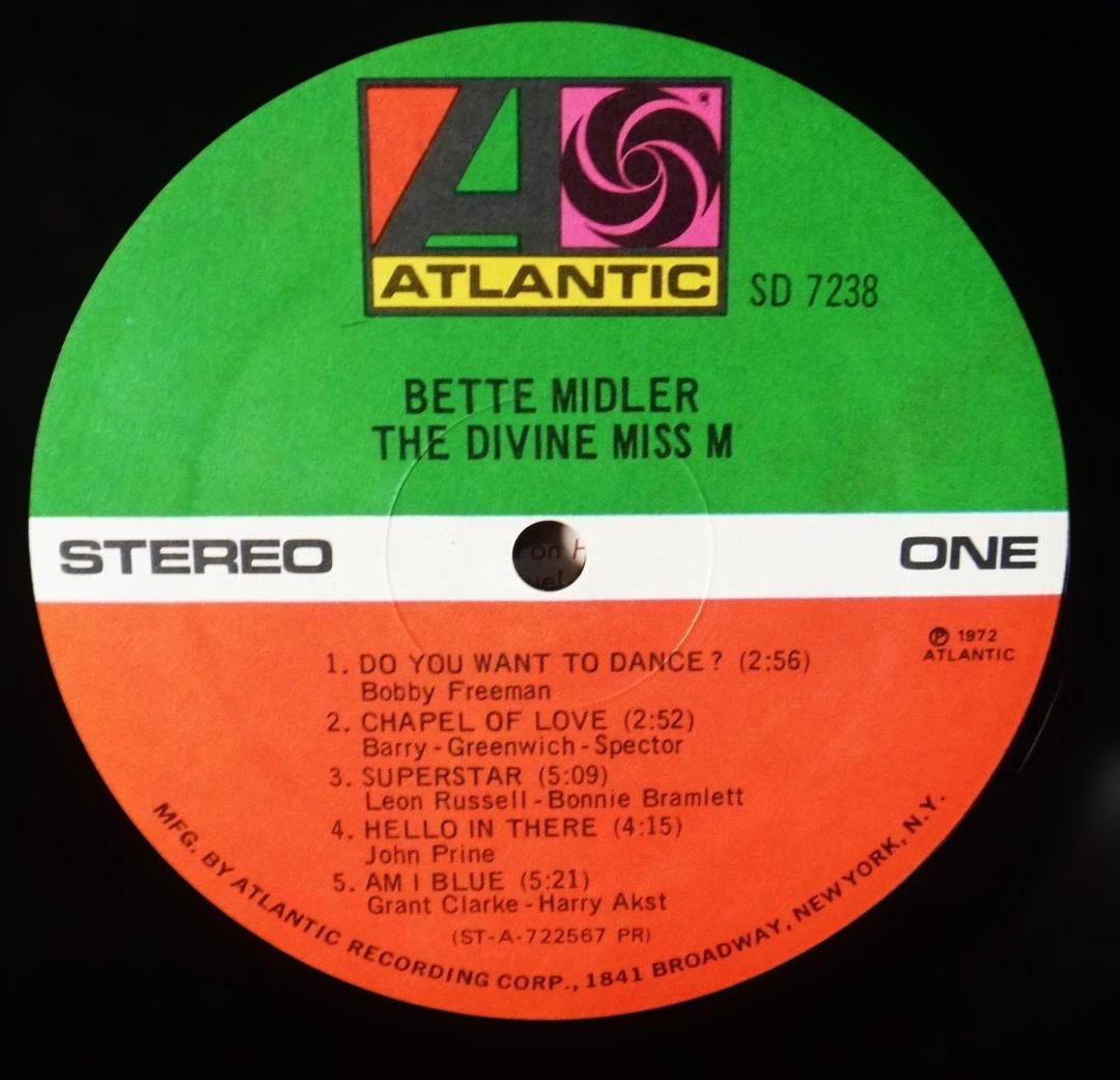 USオリジナル　Bette Midler - The Divine Miss M
