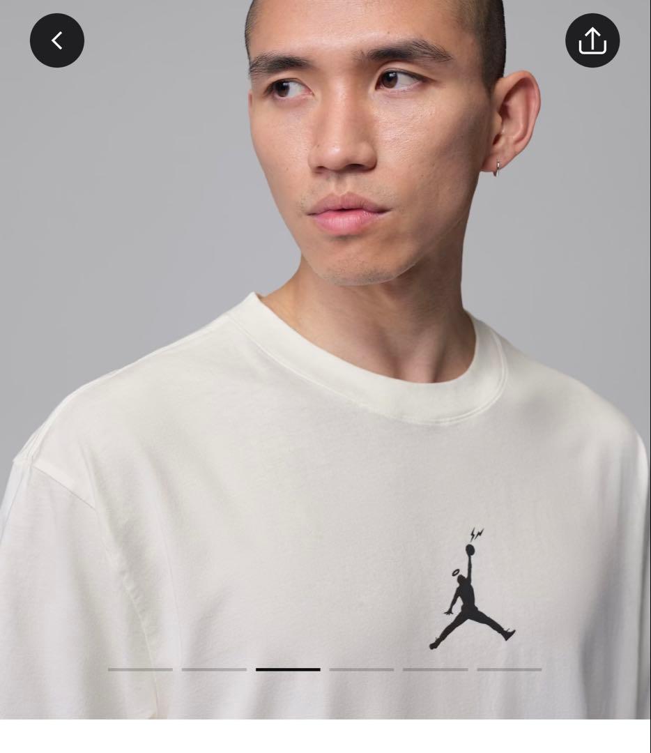 union fragment Jordan オーバーサイズ Tシャツ ホワイト
