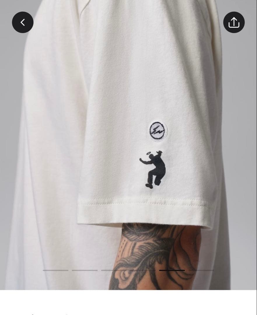 union fragment Jordan オーバーサイズ Tシャツ ホワイト