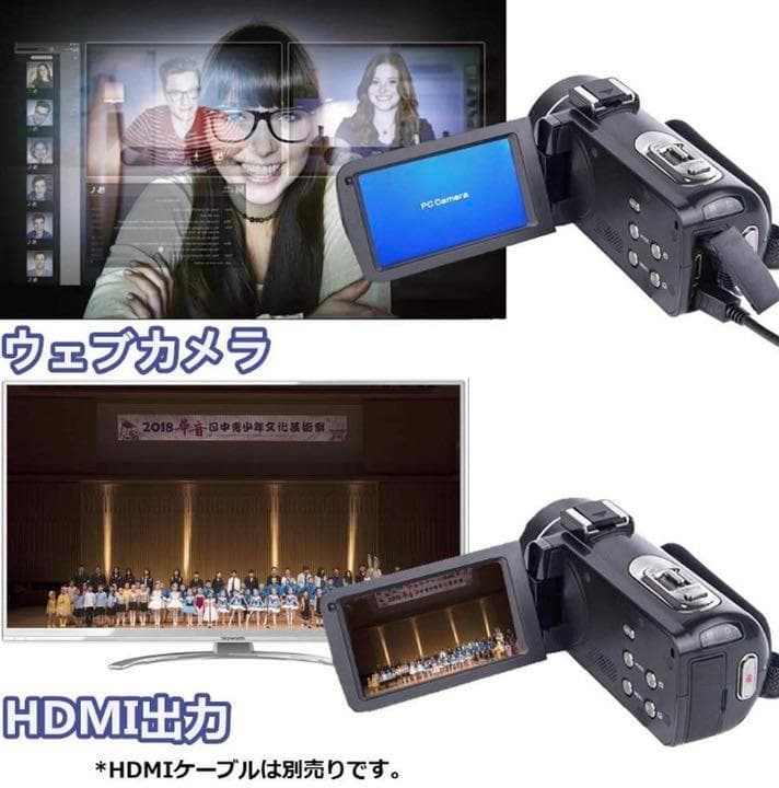 ❤プロ顔負けの高機能を多機能搭載❣初心者でも使いやすい♪❤4Kビデオカメラ