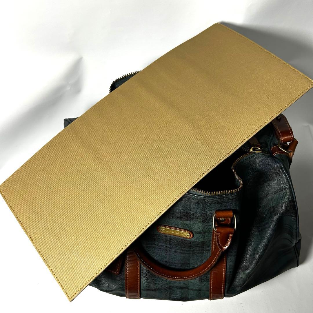 美品◉ポロラルフローレン ボストンバッグ 2WAY ブラックウォッチ 52cm