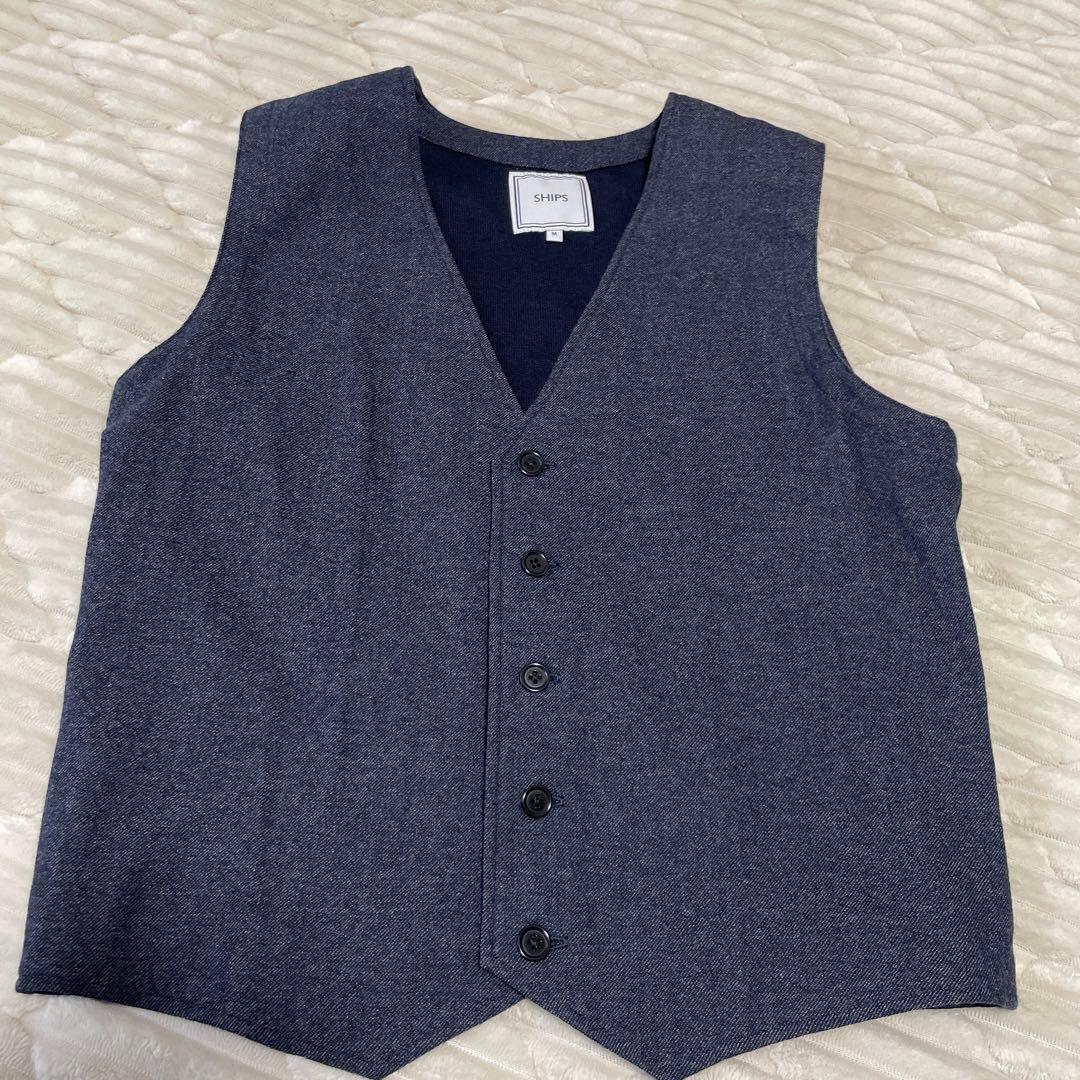【美品】シップス　スーツ　セットアップ　スリーピース　44 M ネイビー