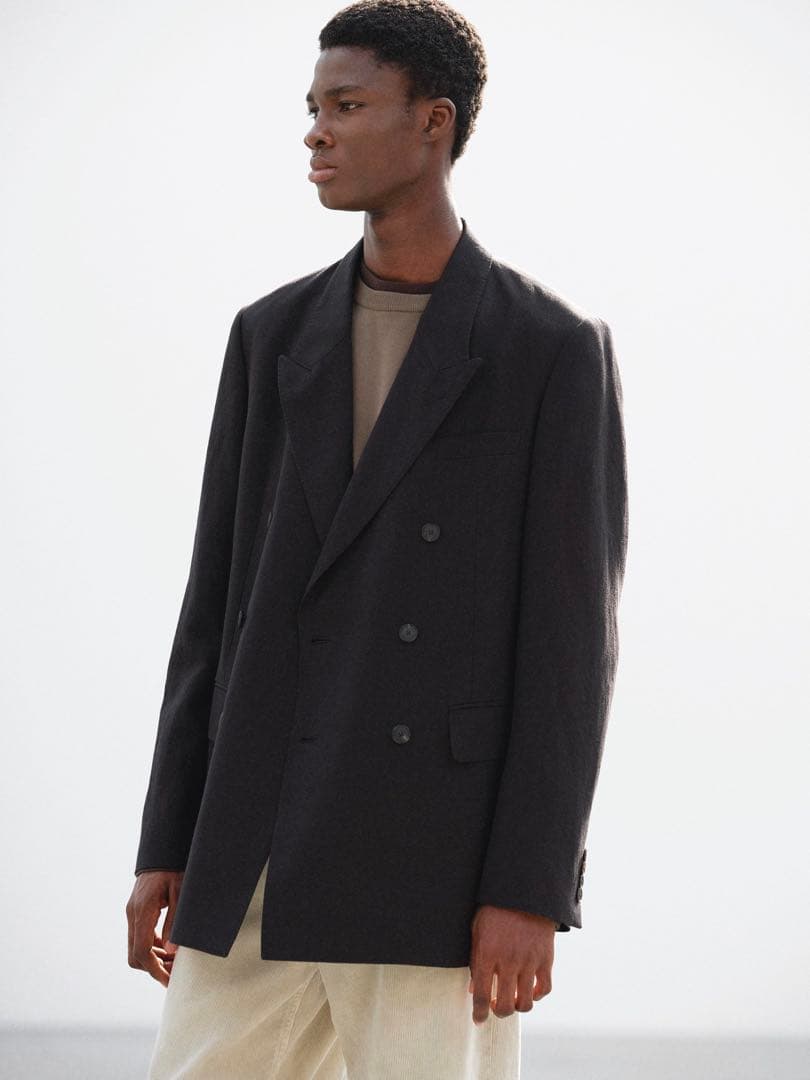 ジャケット・アウター AURALEE WOOL COTTON LINEN DOUBLE JACKET