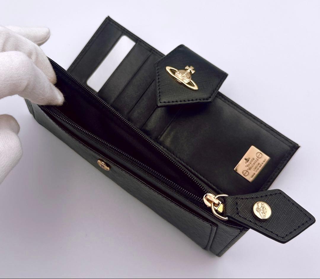 【新品✦レア】Vivienne Westwood 二つ折り財布 ブラック/黒
