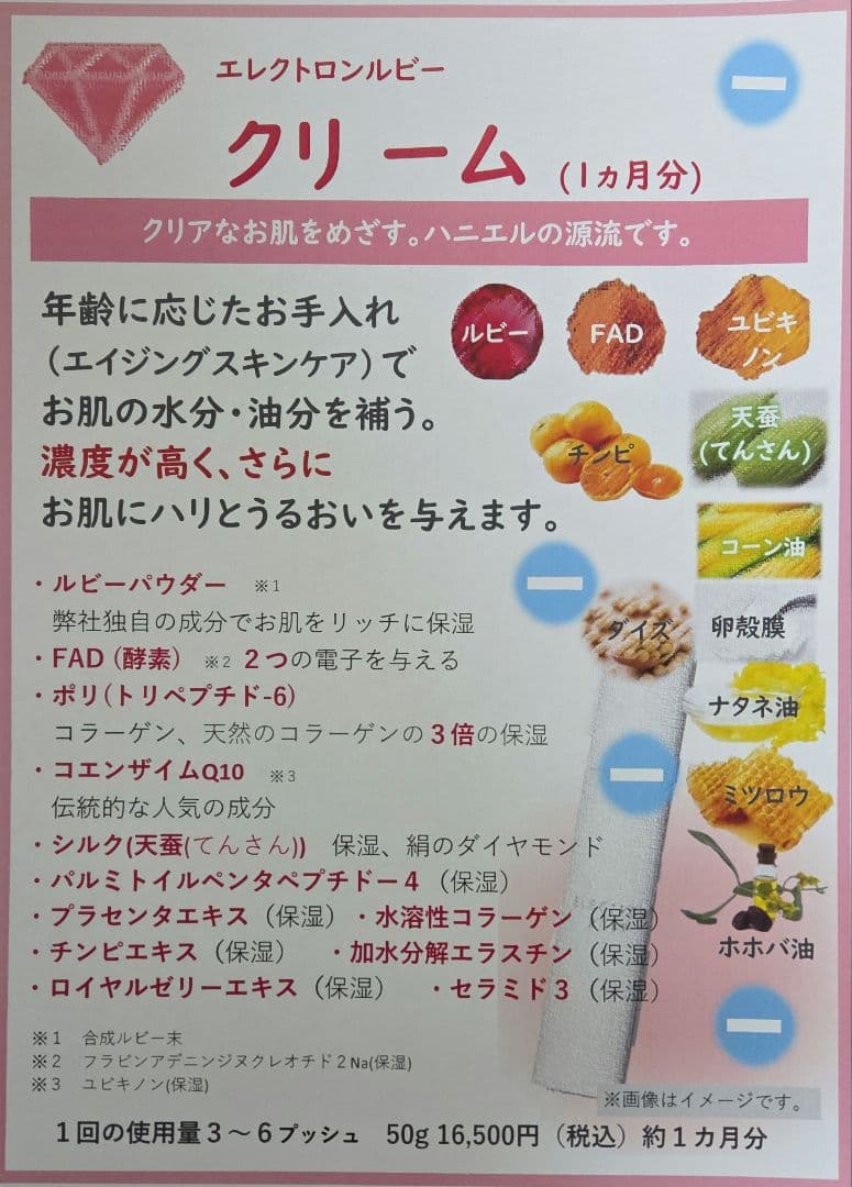 HANNIEL エレクトロンルビークリーム 50g