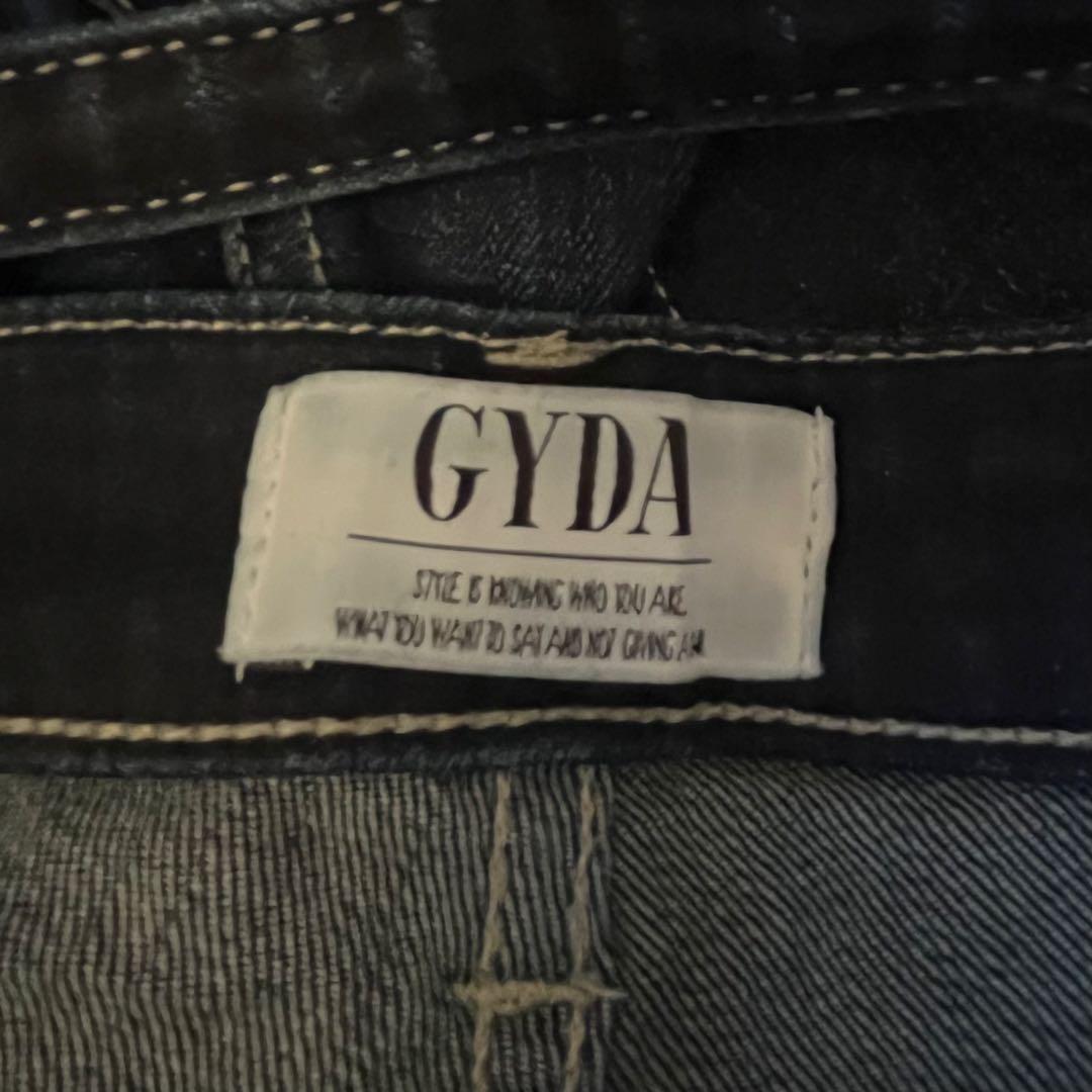 美品　GYDA ジェイダ　 ウエストクロススキニーデニムパンツ 小柄さん向け