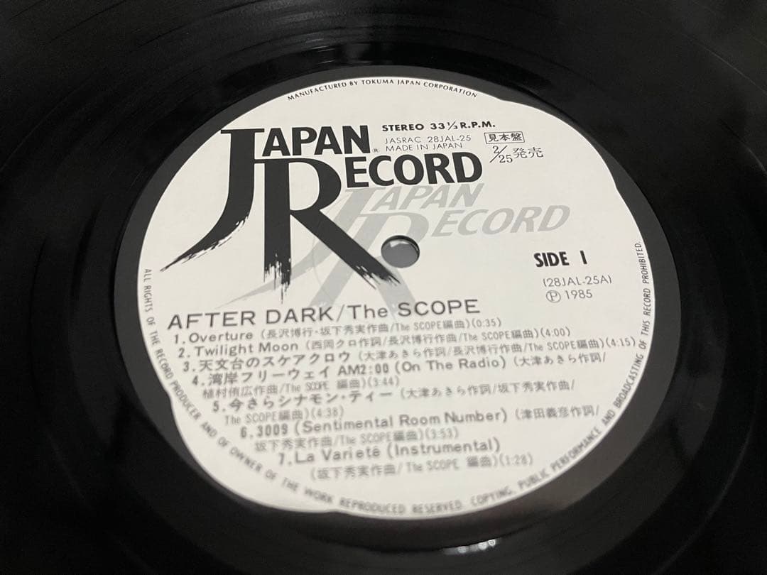 THE SCOPE AFTER DARK 見本盤LP