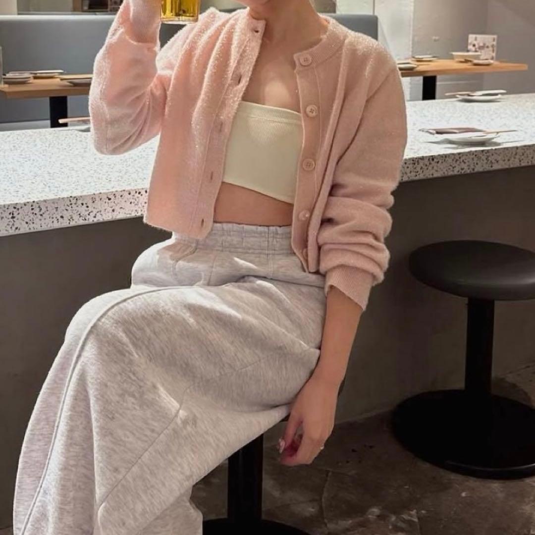 H BEAUTY&YOUTH スパークルニットカーディガン