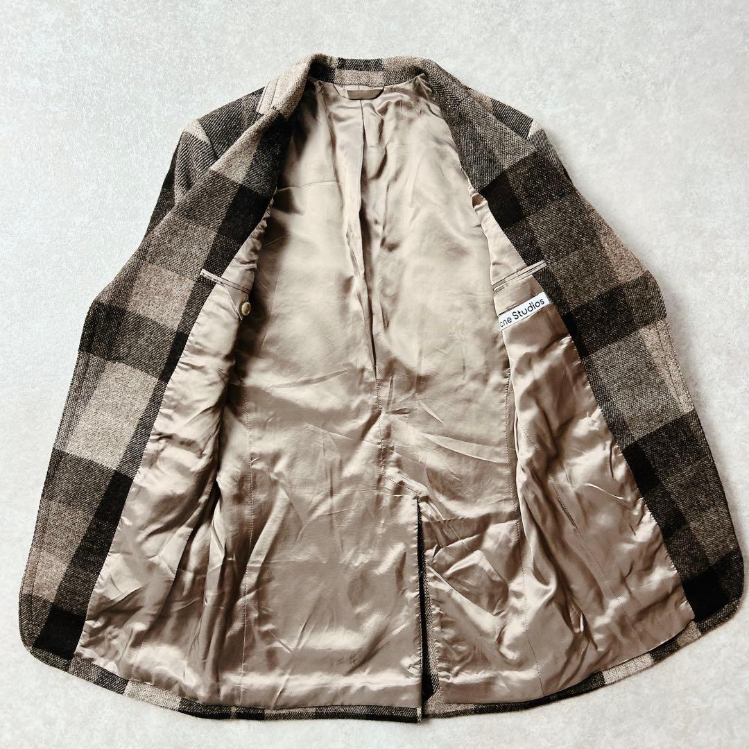 【極美品】acne studios アクネ　ウールチェックテーラードジャケット