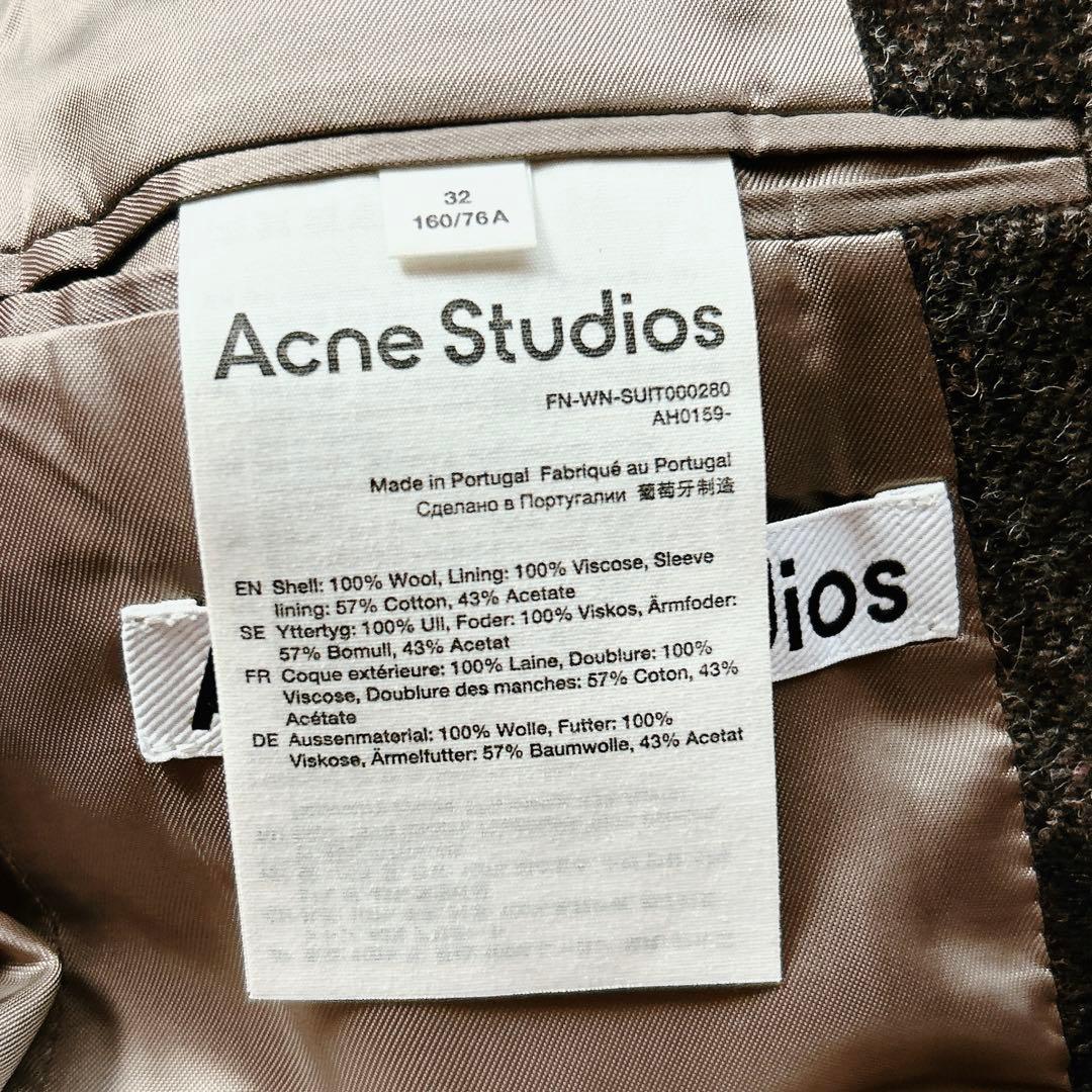 【極美品】acne studios アクネ　ウールチェックテーラードジャケット