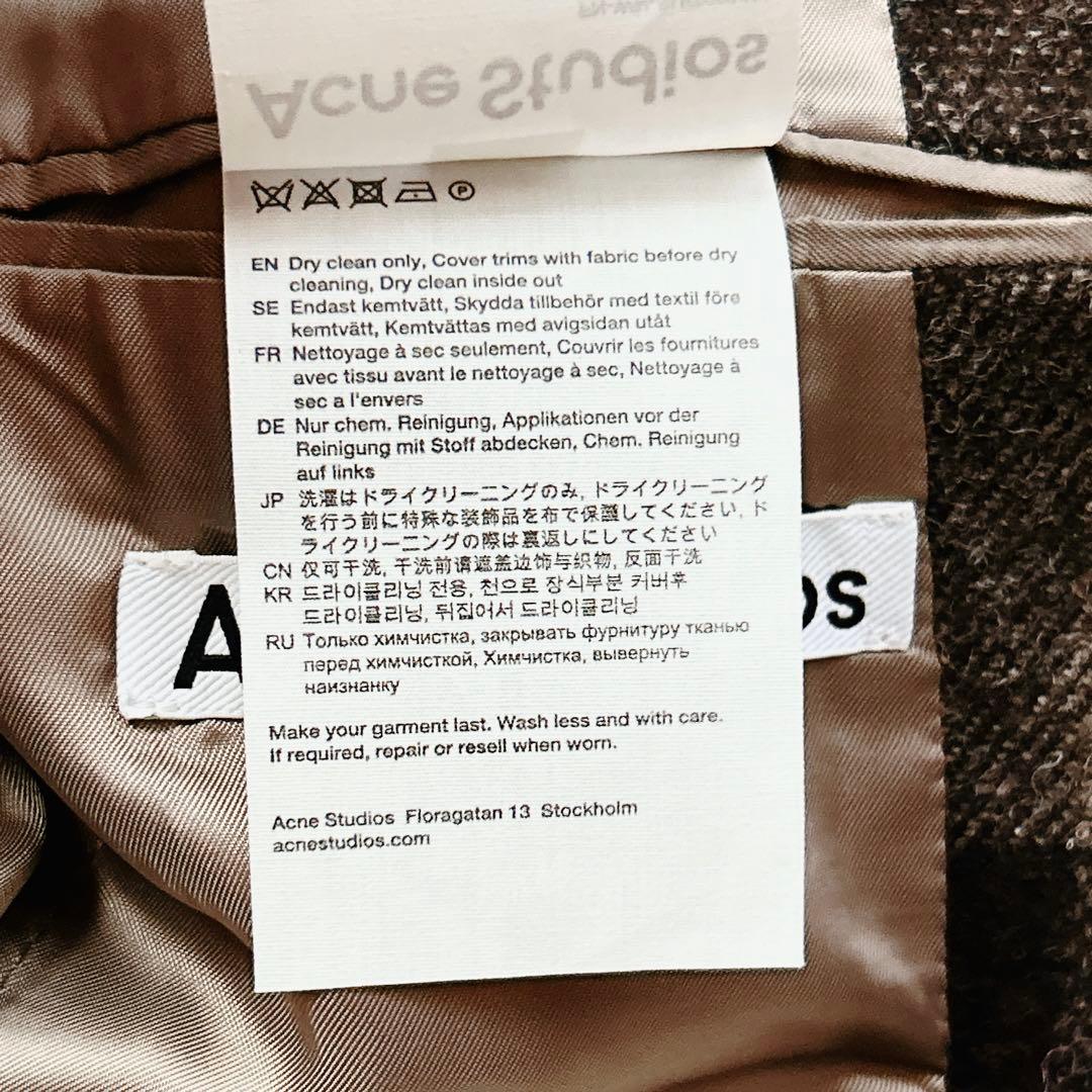 【極美品】acne studios アクネ　ウールチェックテーラードジャケット