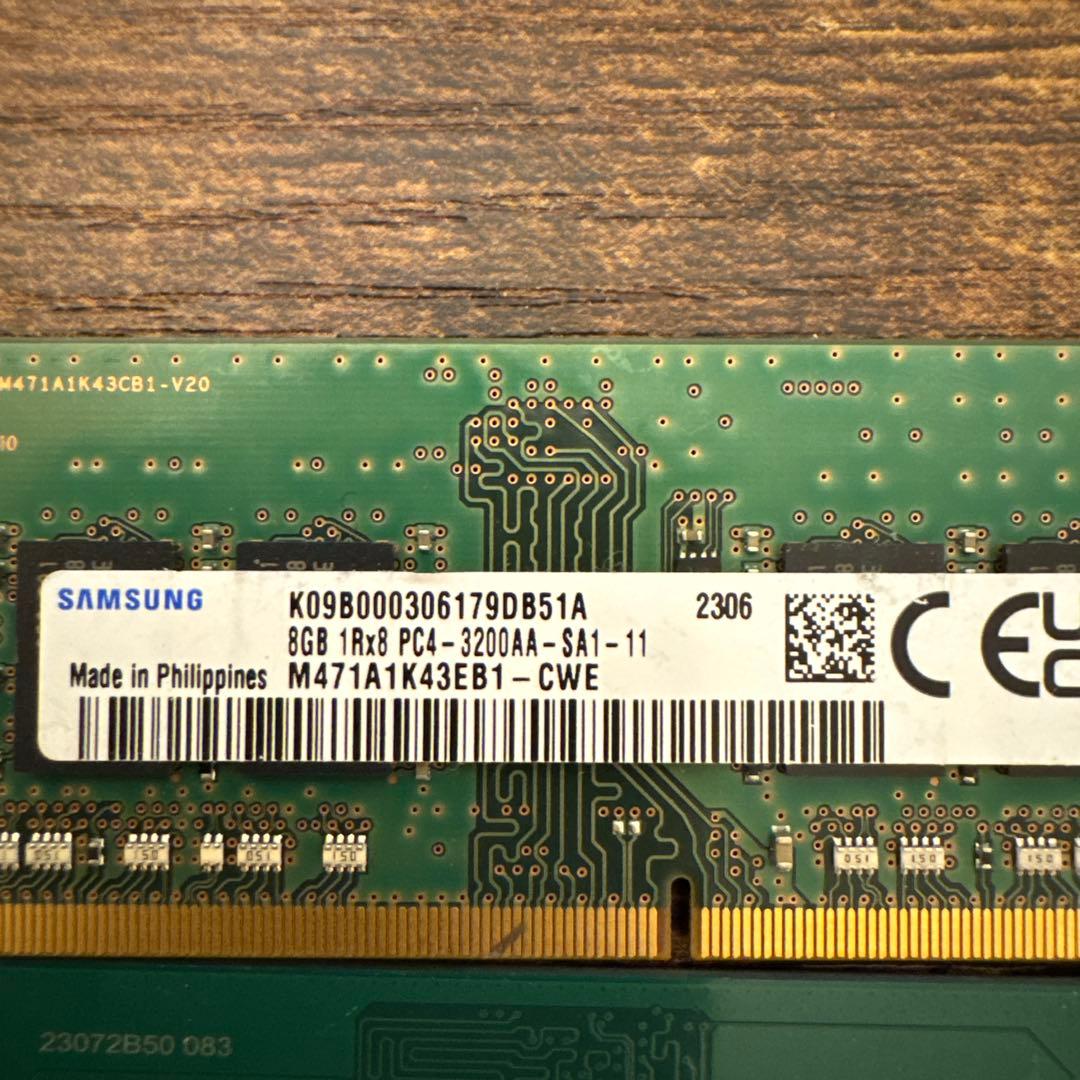 ノート用メモリー DDR4-3200AA 8GB 4枚セット