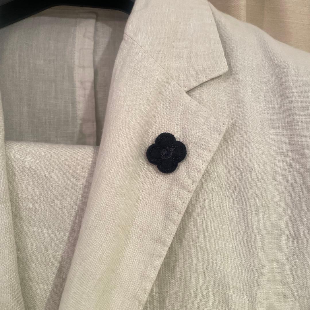 【美品】LARDINI 麻セットアップ テーラードジャケット サイズ50