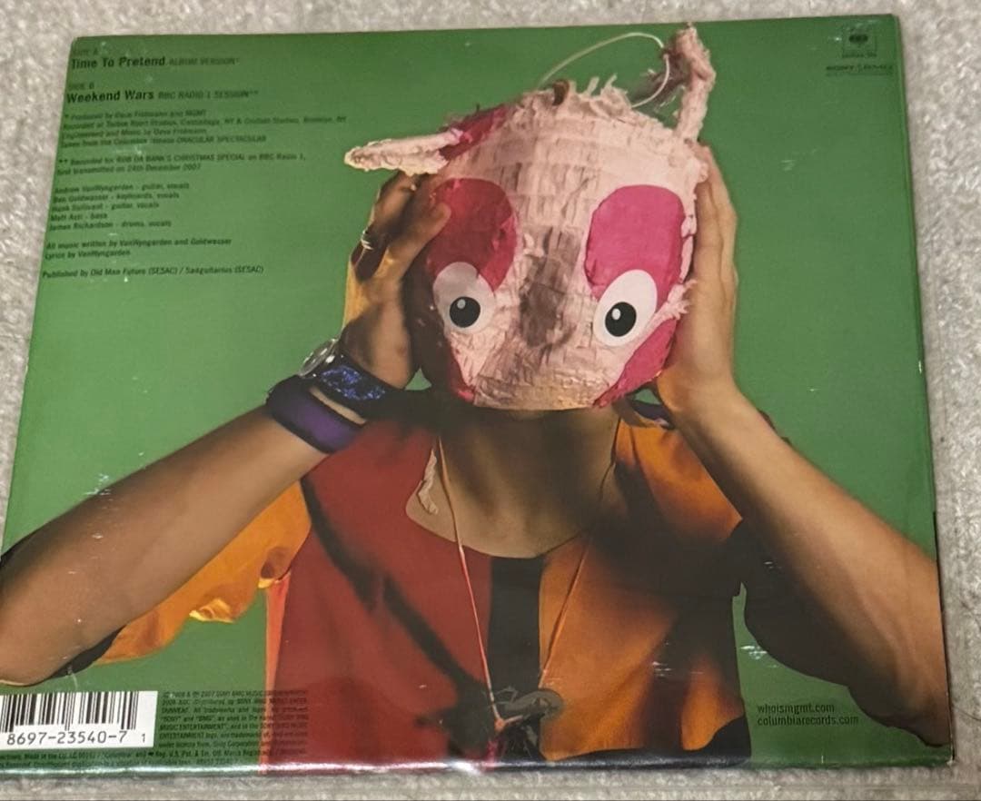 MGMT Time to Pretend 7インチレコード