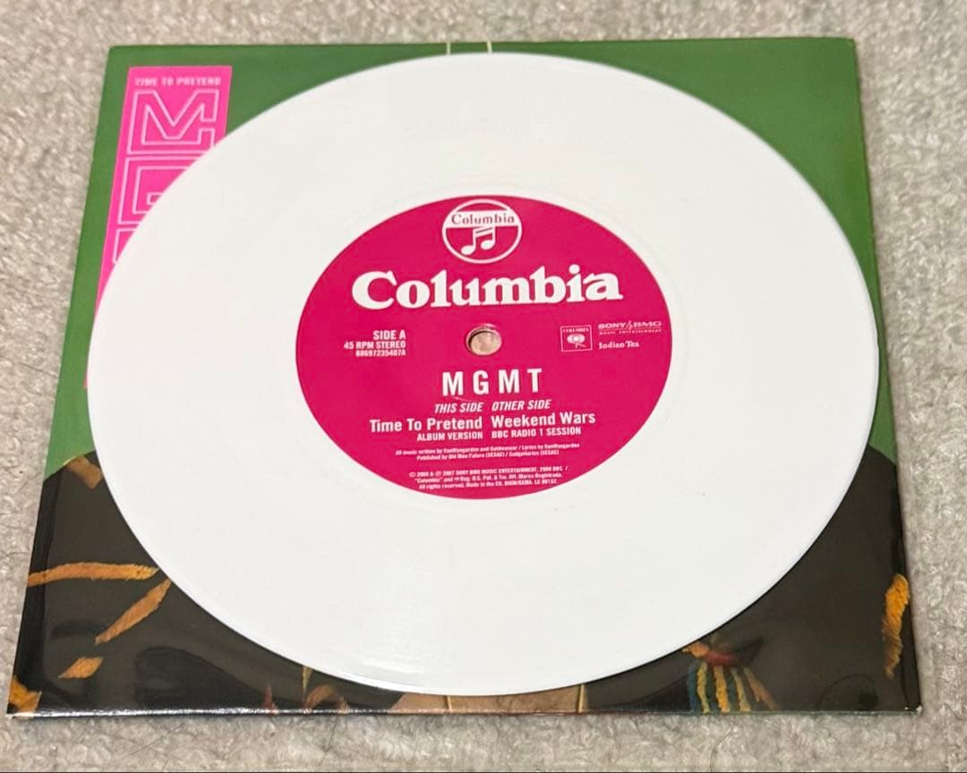 MGMT Time to Pretend 7インチレコード
