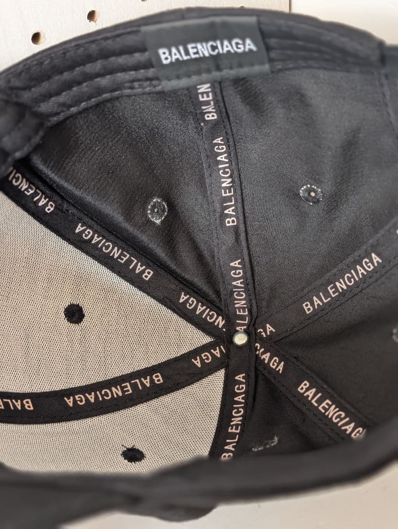 【定価6.5万】BALENCIAGA バレンシアガ ロゴ キャップ ブラック 黒