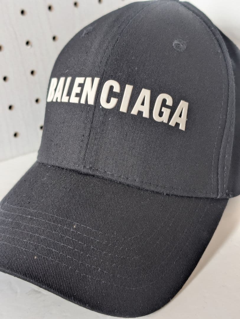 【定価6.5万】BALENCIAGA バレンシアガ ロゴ キャップ ブラック 黒