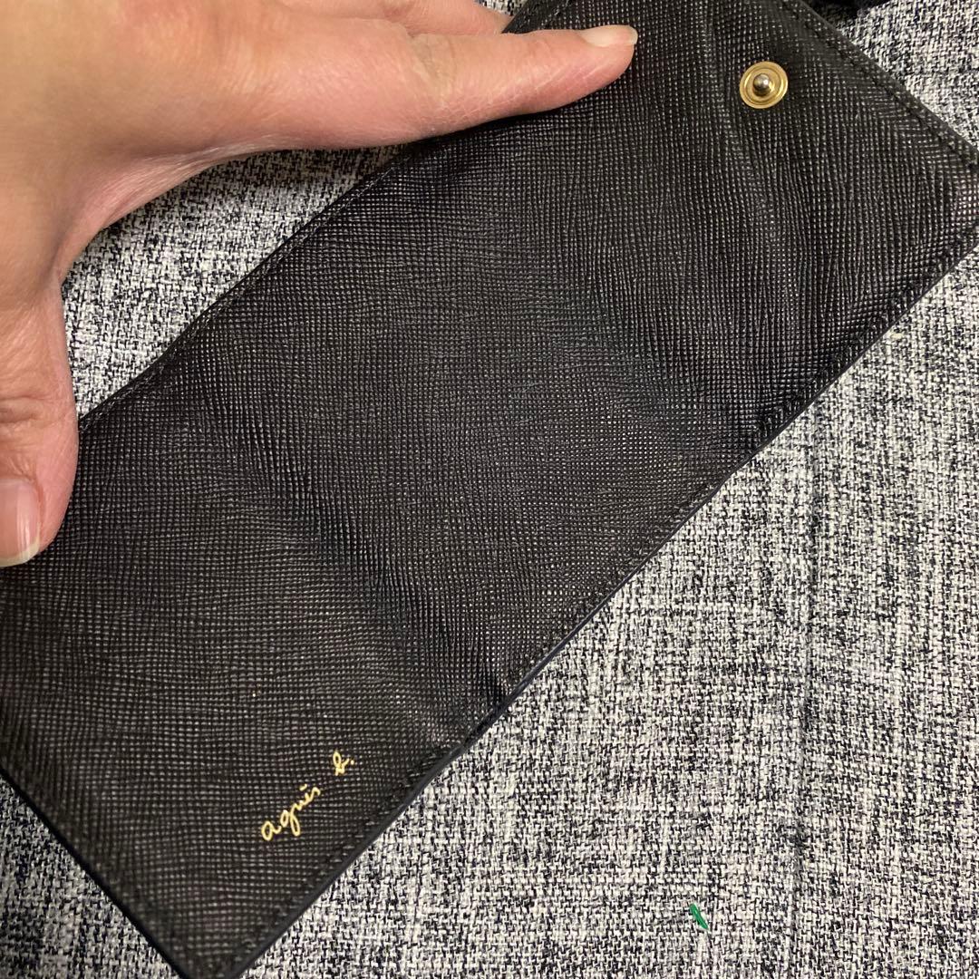 ☆美品　アニエスべー　コンパクト三つ折り財布　黒