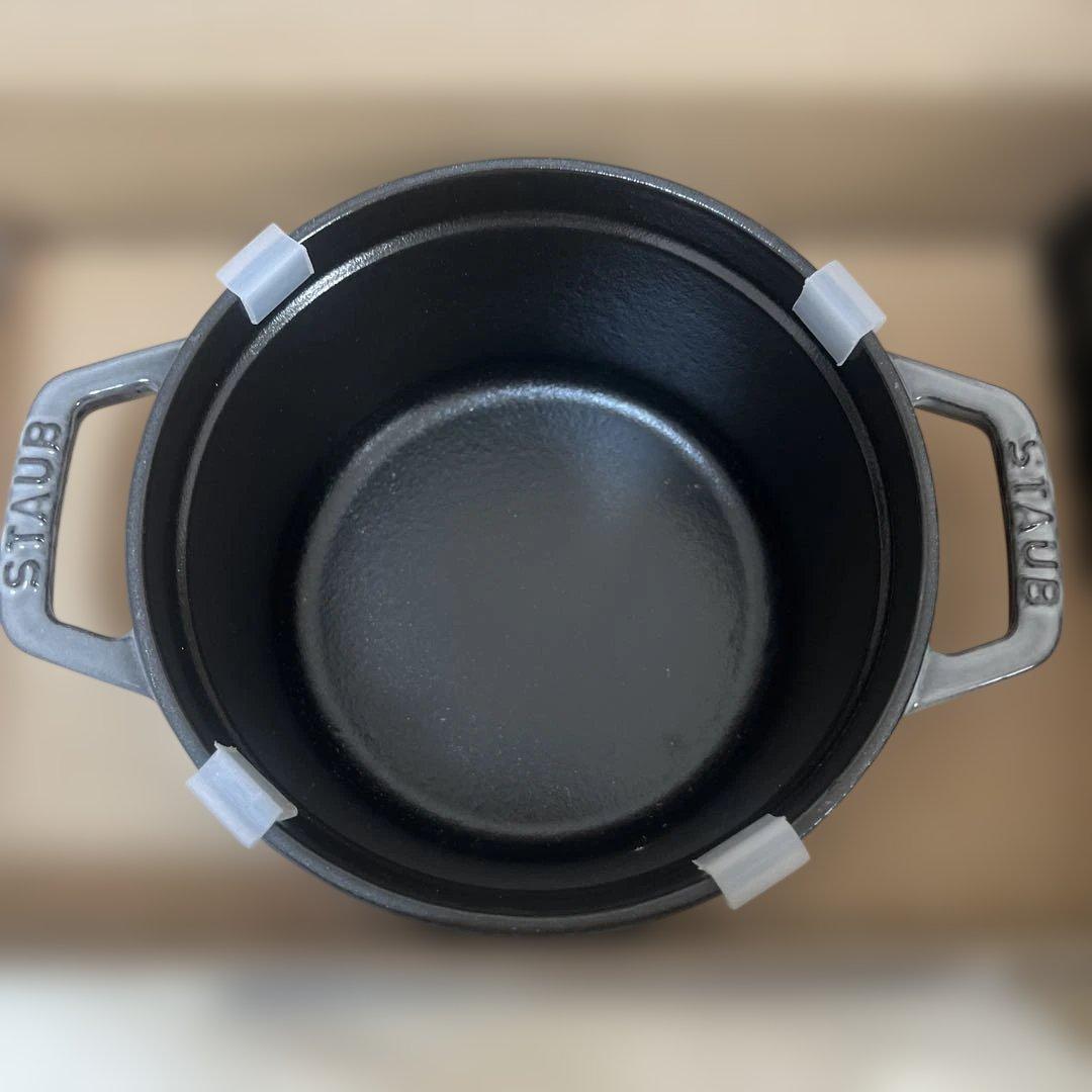 【新品未使用】STAUB ストウブ ピコ・ココット ラウンド グレー 14cm