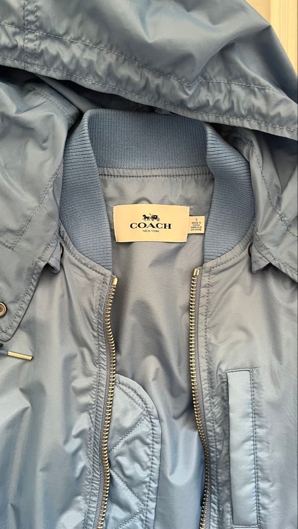 猫*ん様 【極美品】COACH コーチ ナイロンジャケット ブルゾン ライトブル