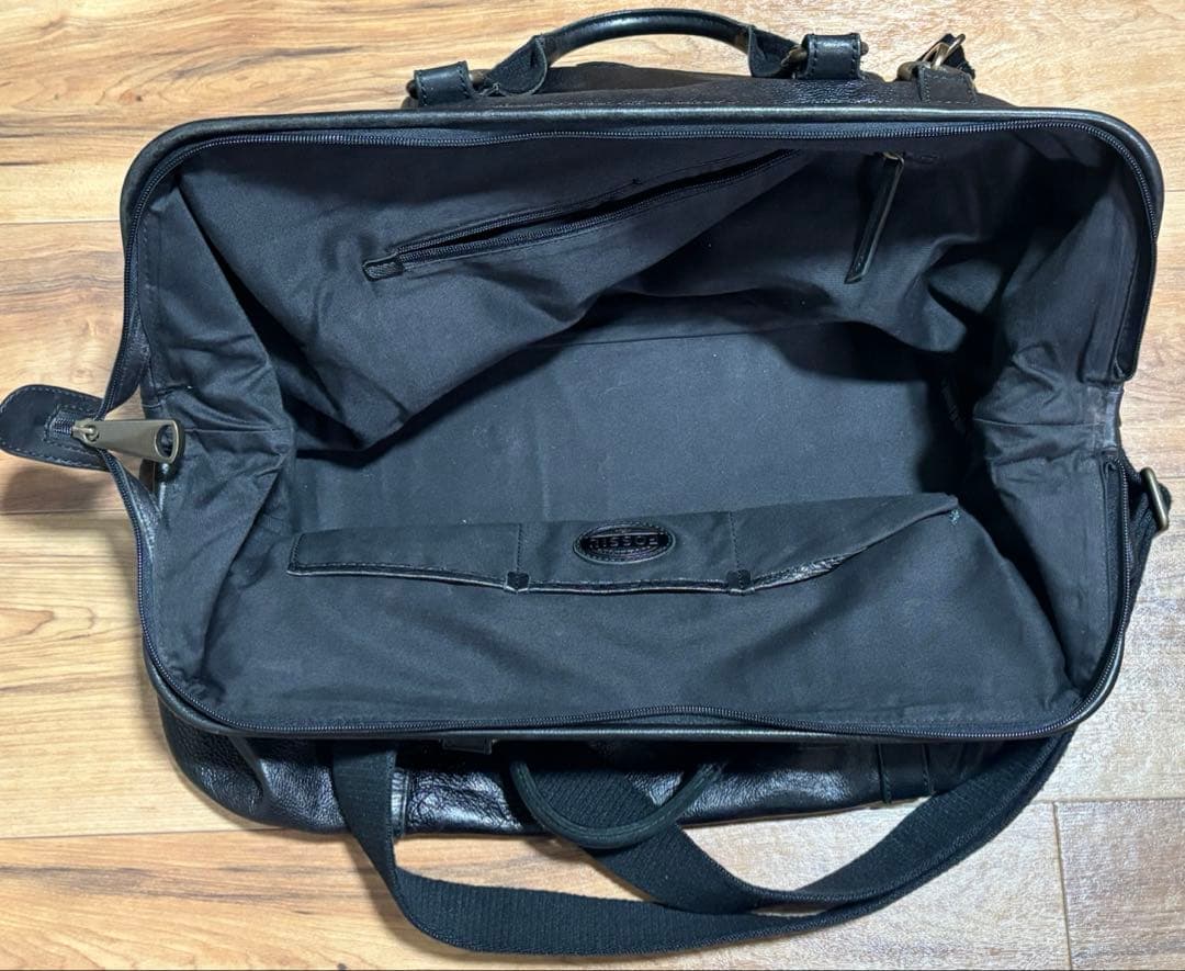 Fossil フォッシル 黒 レザー ボストンバッグ y2k