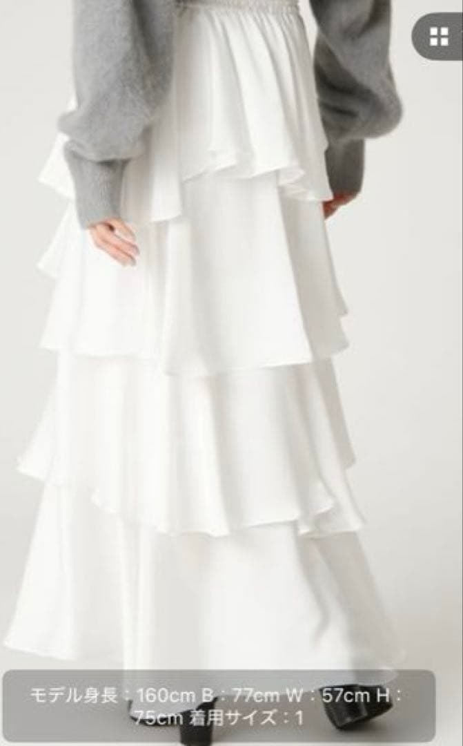 完売品FRAY I.D サテンランダムティアードスカート