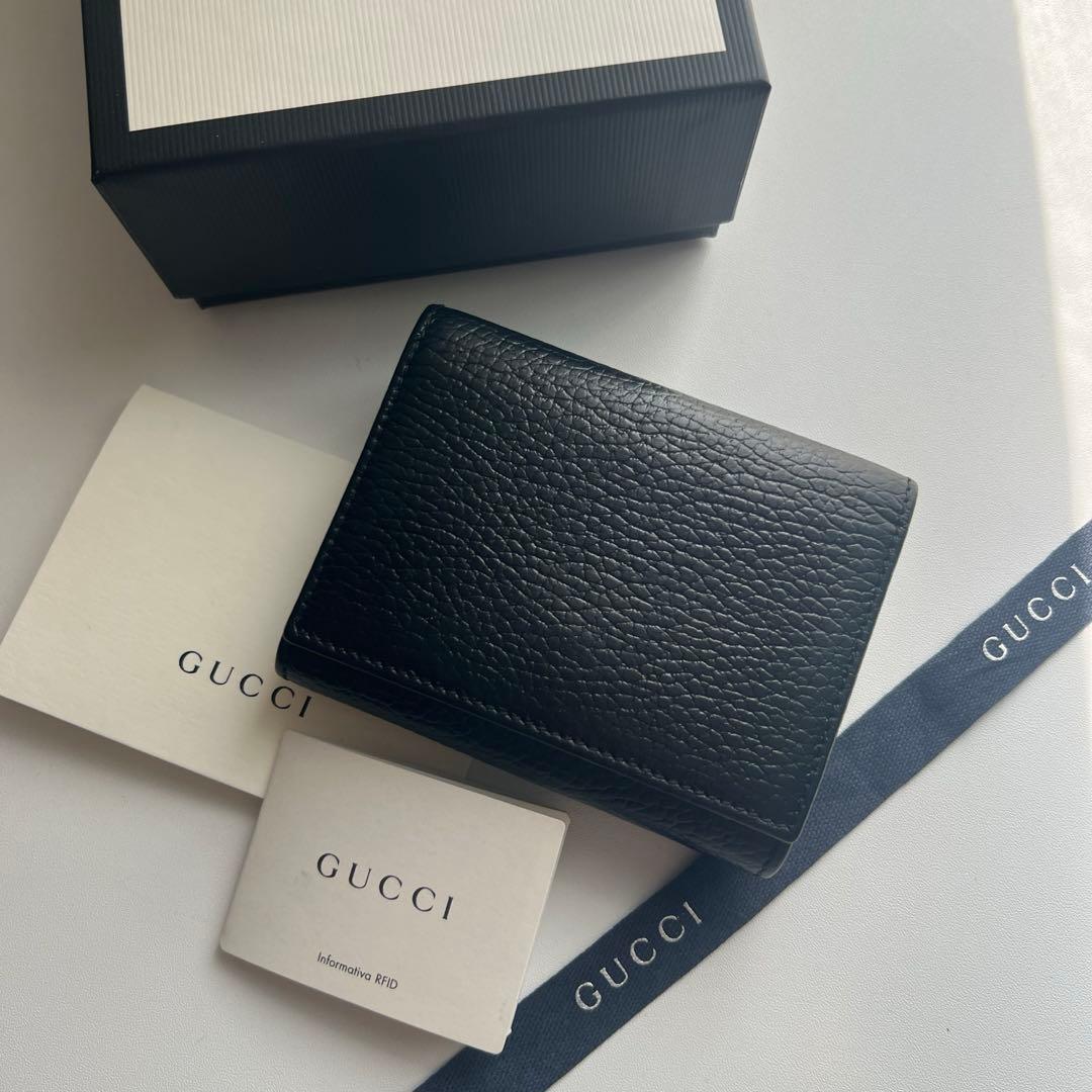 178 極上美品 GUCCI グッチ マーモント 3つ折り財布