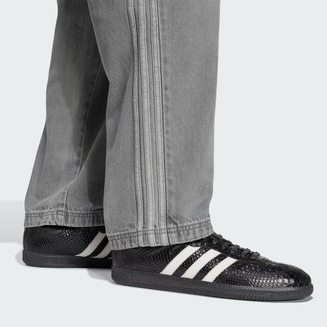 adidas アディカラー ルーズ トラックパンツ デニム ストーン Ｌ