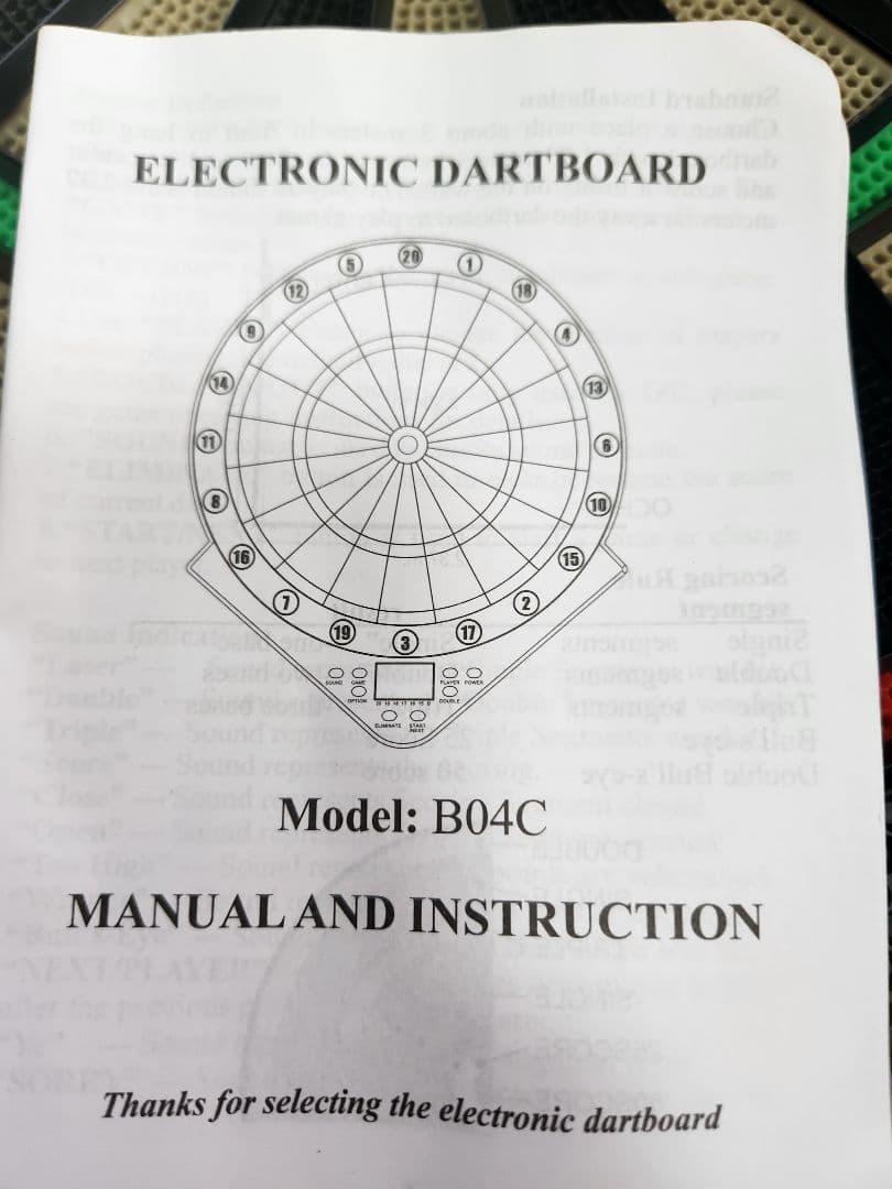 新品未使用電子ダーツボード スコア表示機能付き