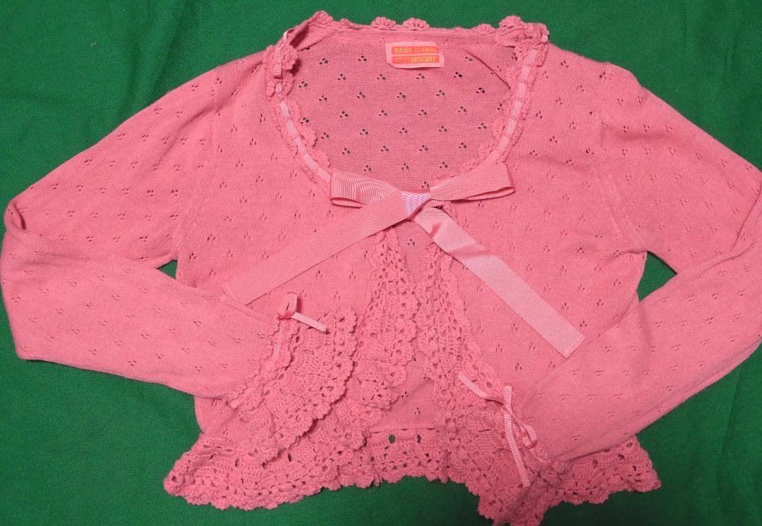 透かしあみフローラボレロ チェリーピンク BABY,THE STARS