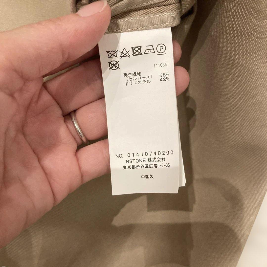【美品】ameri ロングコート3way トレンチコート レザーベスト