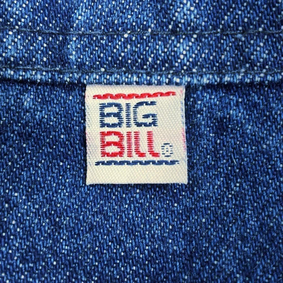 90s BIG BILL デニム カバーオール ジャケット ロゴ インディゴ