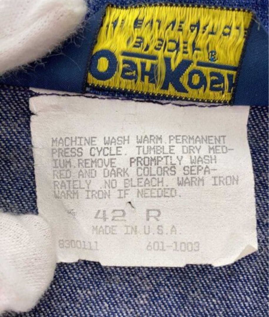 OshKosh B'GOSH 42R デニム カバーオール 美品　希少　70s