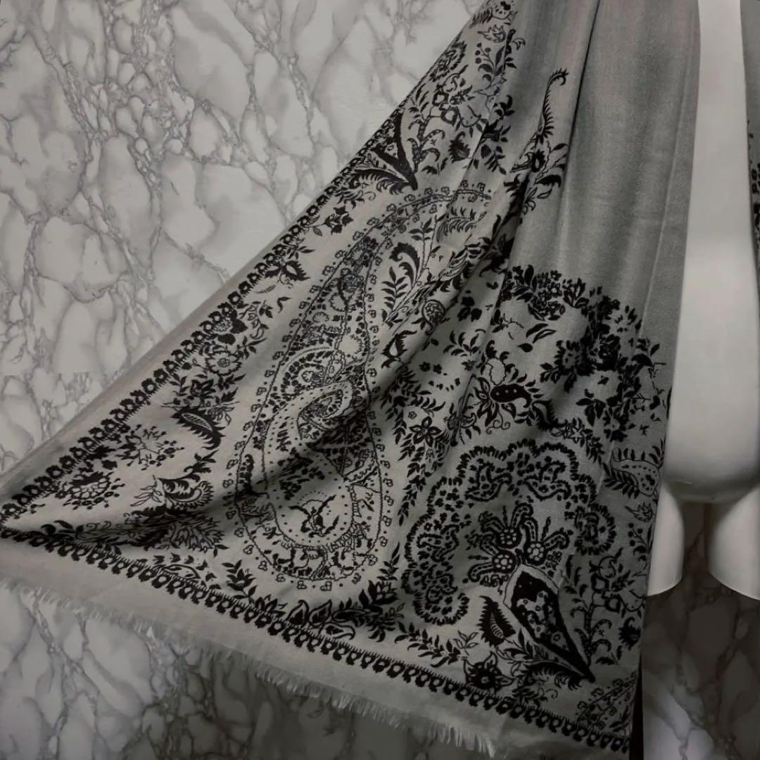 ETRO カシミヤ100％ ペイズリー柄 大判ストール　マフラー イタリア製