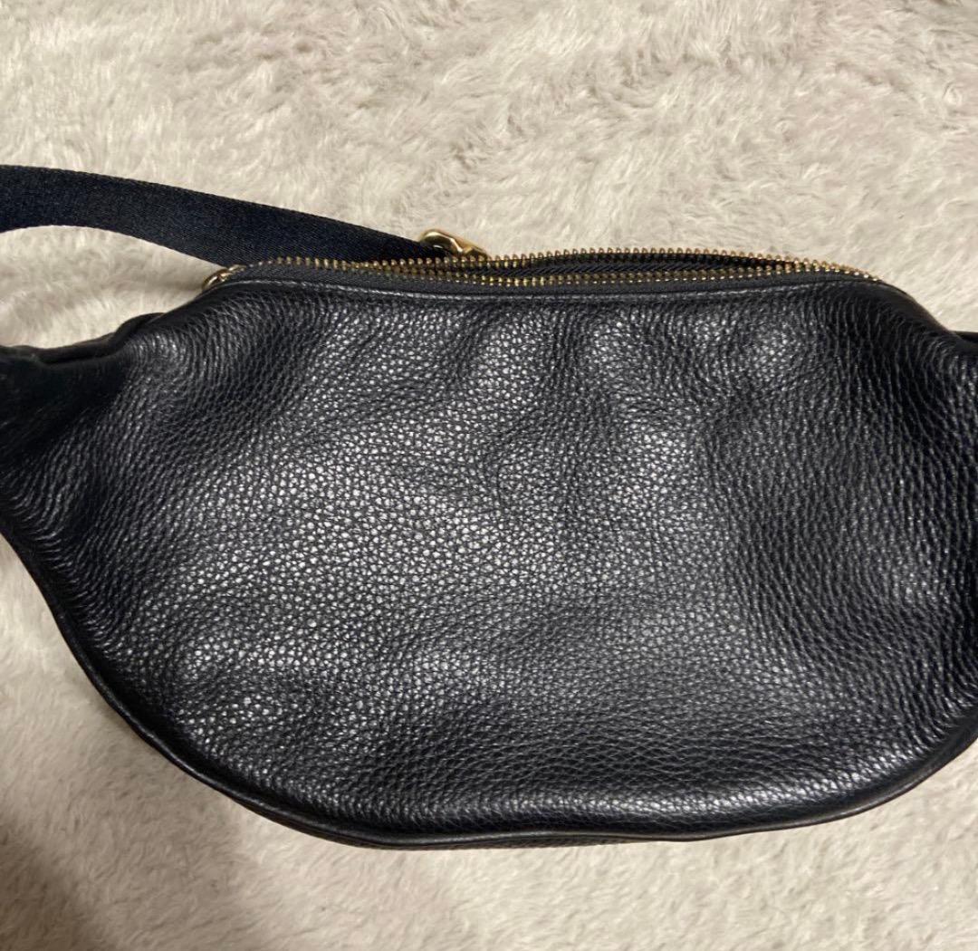 COACH ブラック レザー ボディバッグ ポーチ コーチ