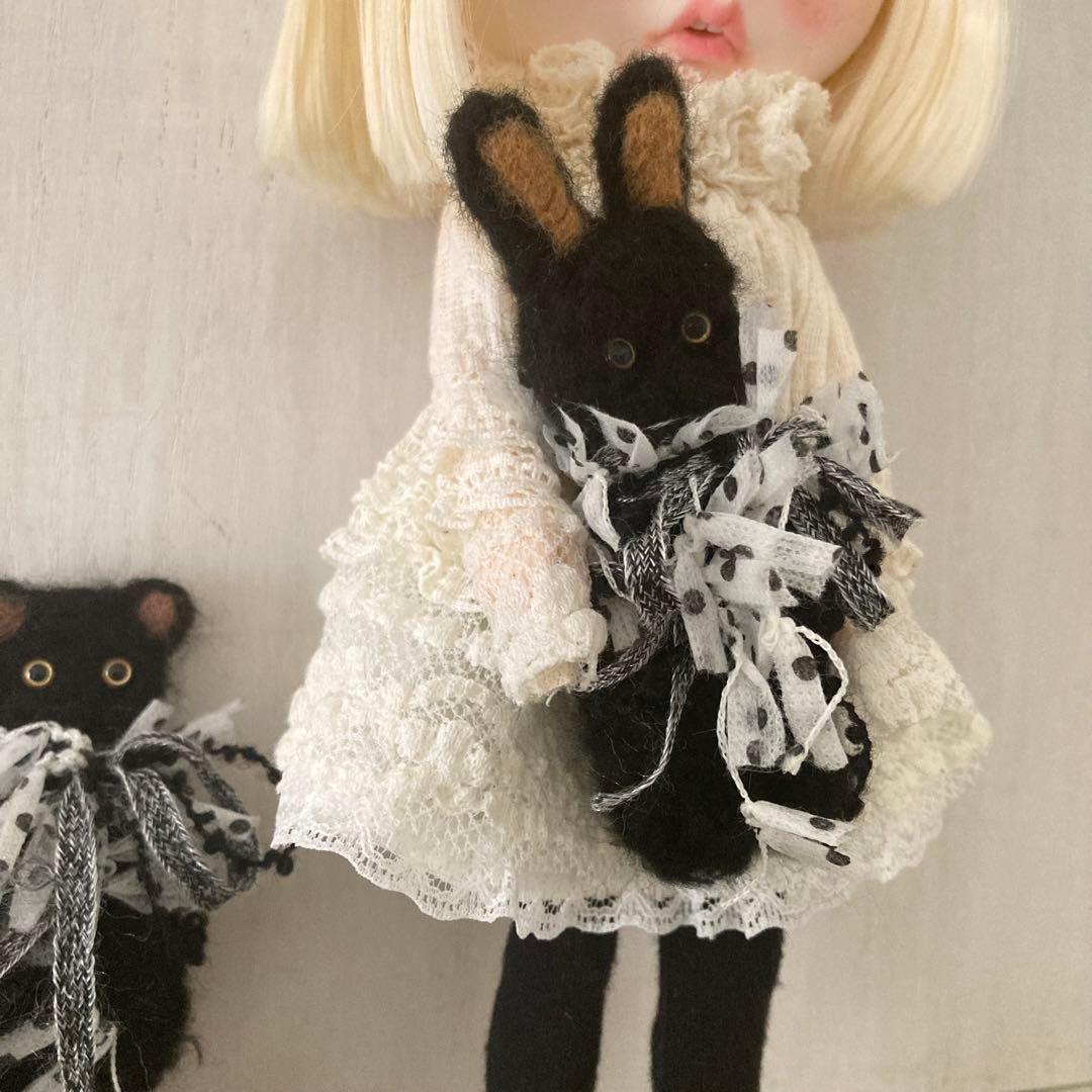ブライス＊ぬいぐるみ　うさぎ　人形　ドールハウス ミニチュア　猫