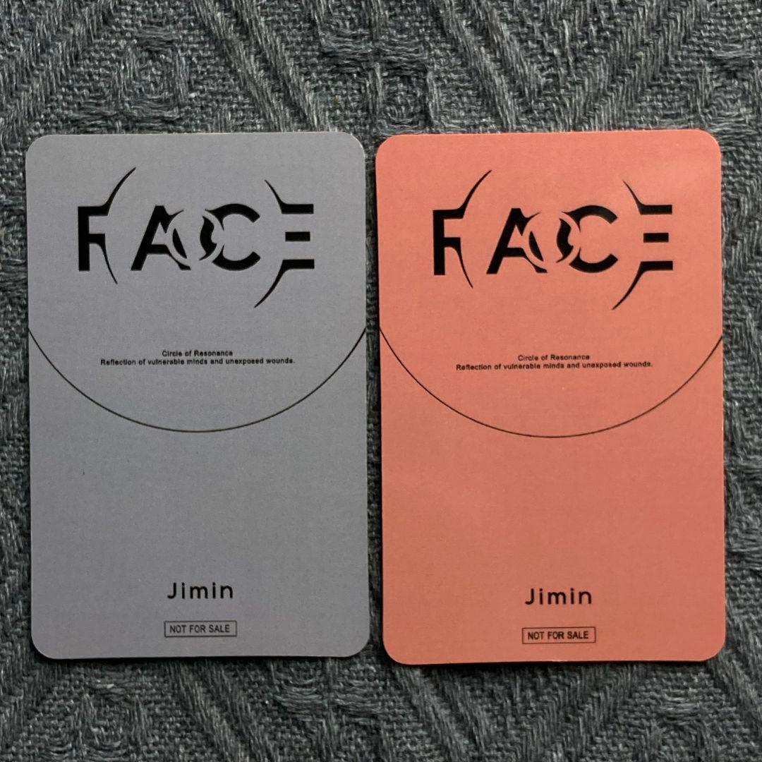 BTS JPFC Album FACE JIMIN ジミン トレカ2枚