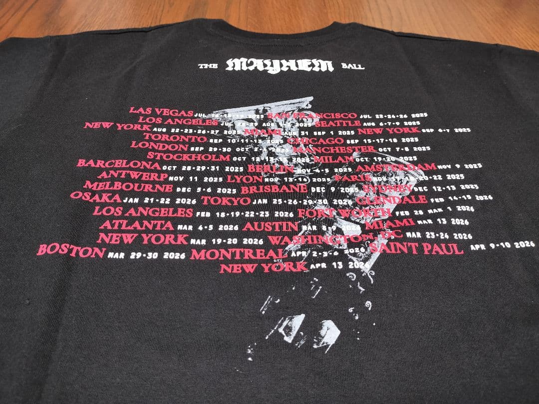 Sサイズ　Lady Gaga Mayhem Ball 会場限定ツアーTシャツ