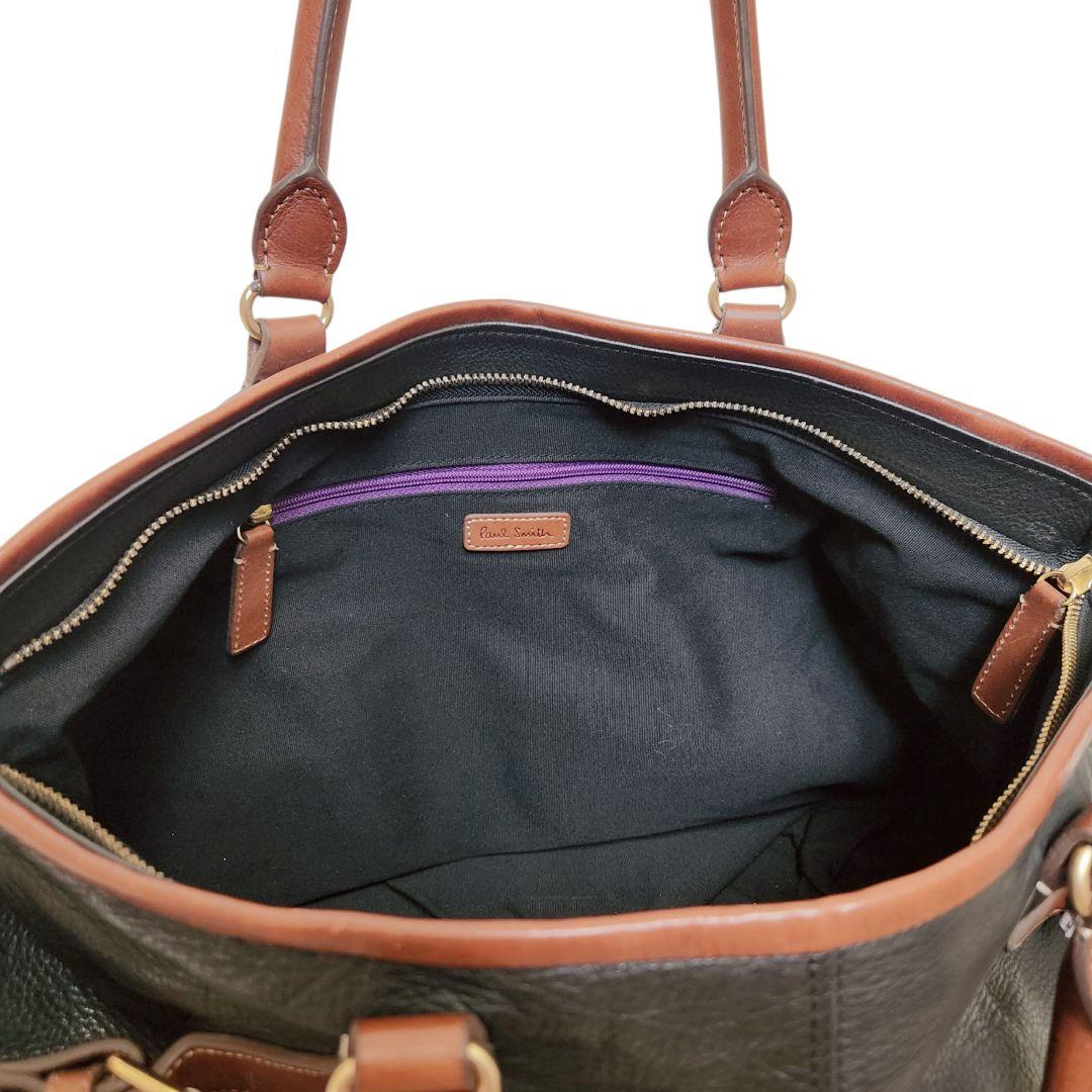 ポールスミス Paul Smith ミニボストンバッグ 本革 レザー シボ革