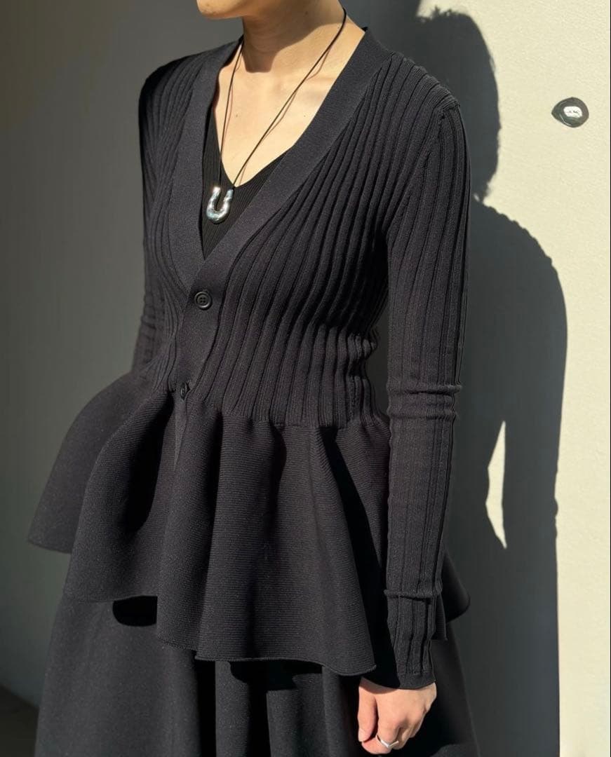 CFCL POTTERY CARDIGAN カーディガン黒　サイズ3