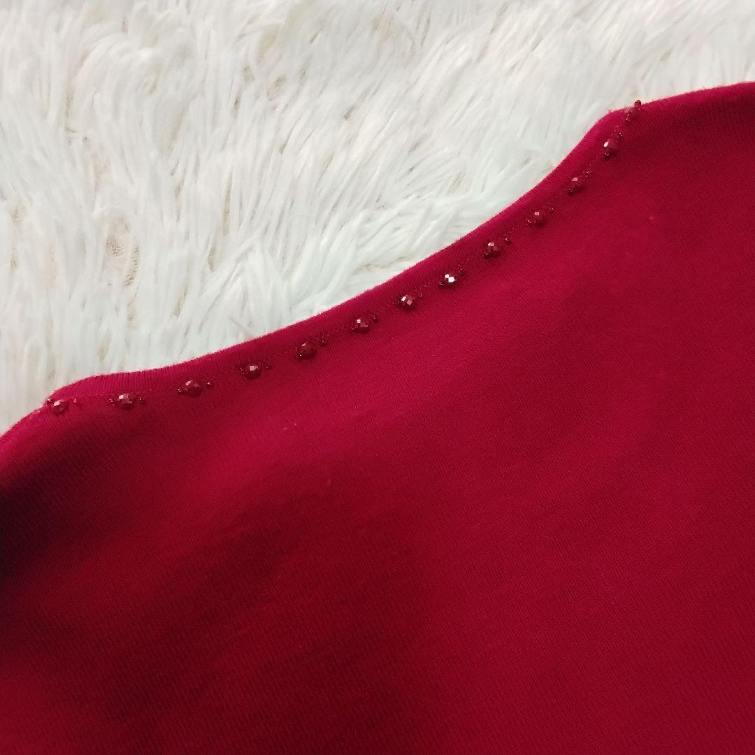 Super Beauty　ニットワンピース　ロングカーディガン　セット　ビジュー