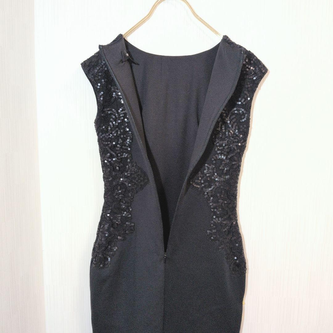 TADASHI SHOJI ブラック レース スパンコール ワンピース