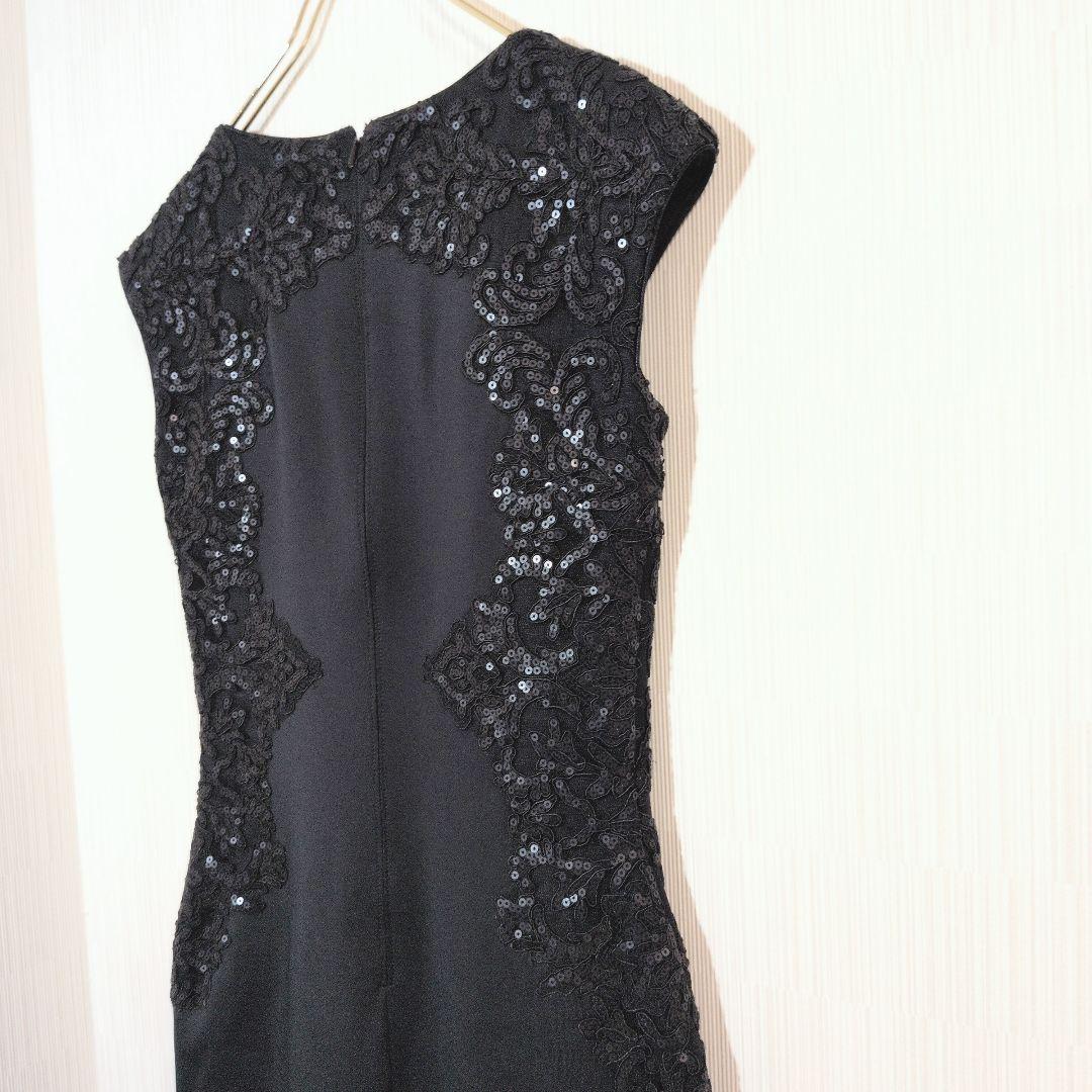 TADASHI SHOJI ブラック レース スパンコール ワンピース
