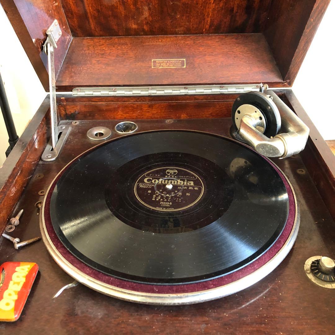 コロンビア　Grafonola No.114 蓄音機　レコードプレーヤー