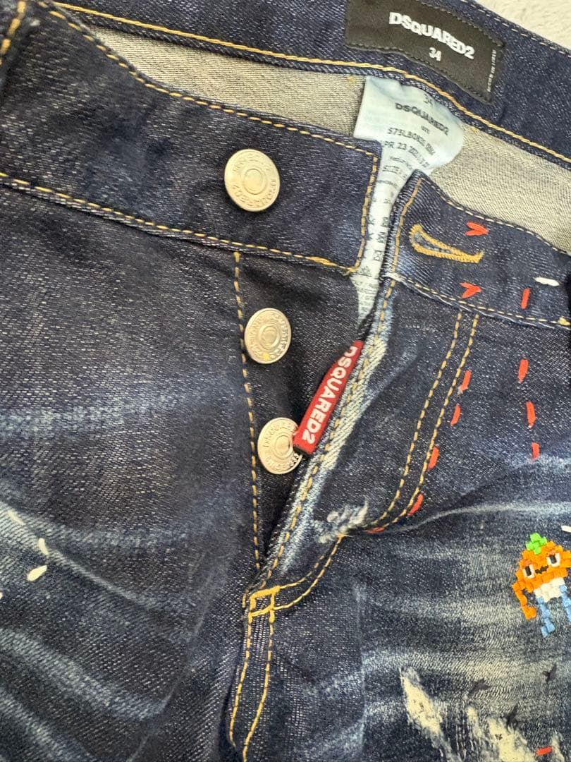 【中古】DSQUARED2 ダークブルーデニム 34