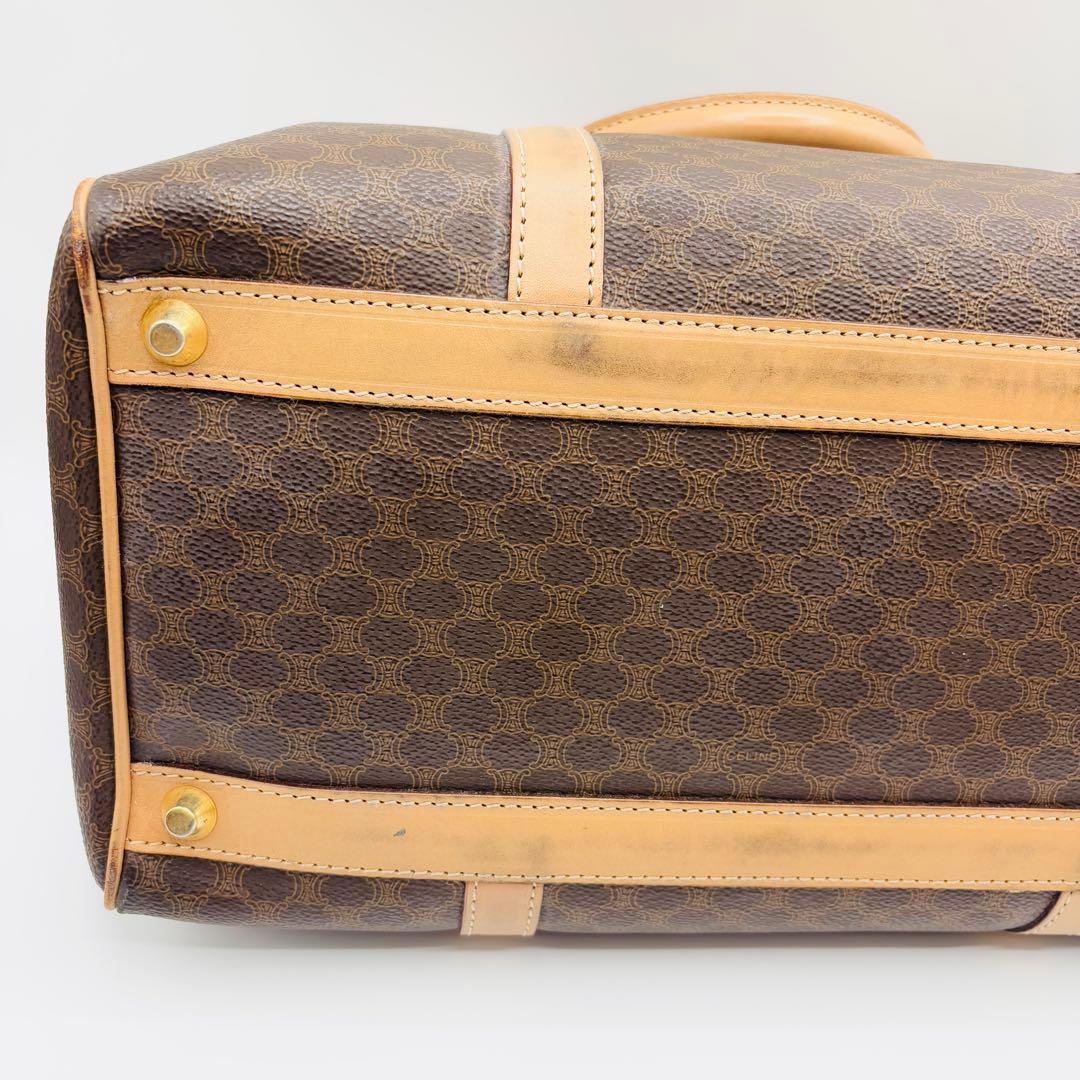 極美品✨️セリーヌ ボストンバッグ トリオンフ マカダム ブラウン レザー 本革