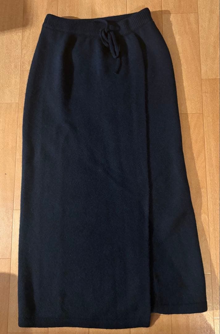 etre tokyo ニットスリットスカート ネイビー