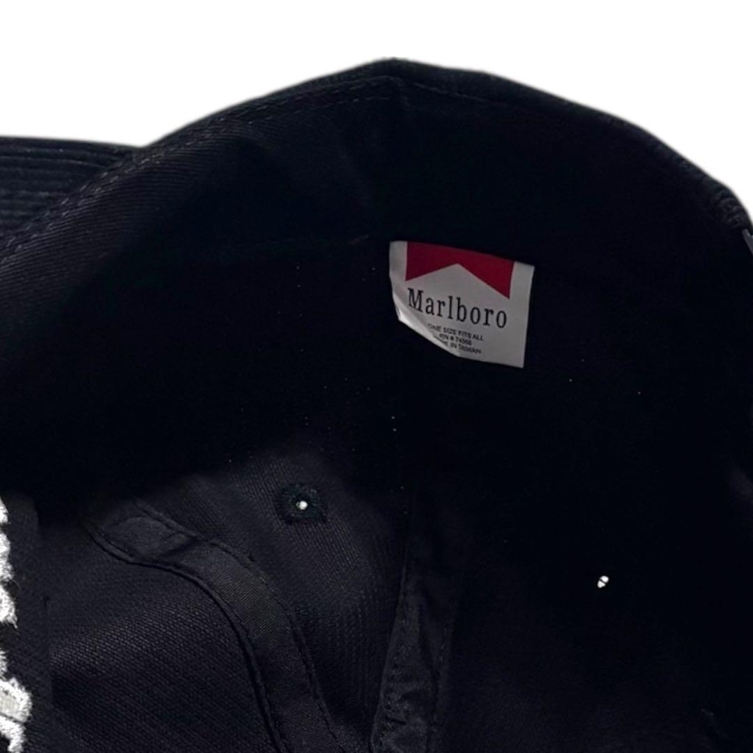 マルボロ コーデュロイキャップ Marlboro CAP ブラック 黒 白刺繍